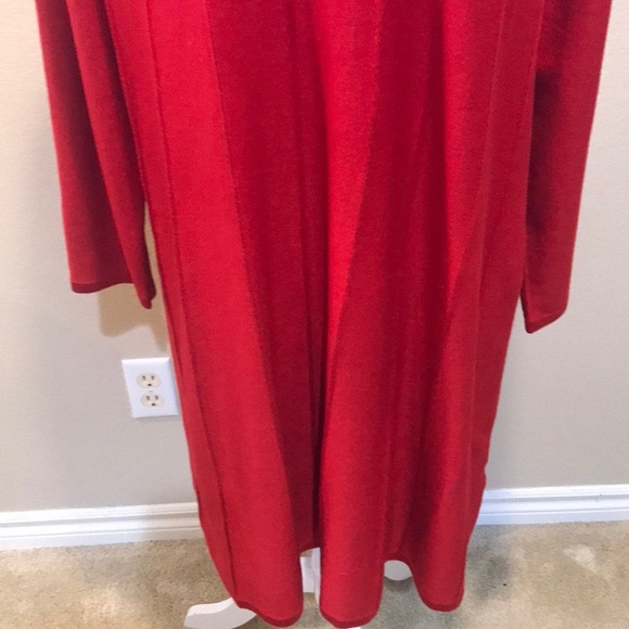 Jessica Howard Ribbed Cable Knit Rounded Neckline Long Sleeved Midi Dress-3X - Picture 8 of 14